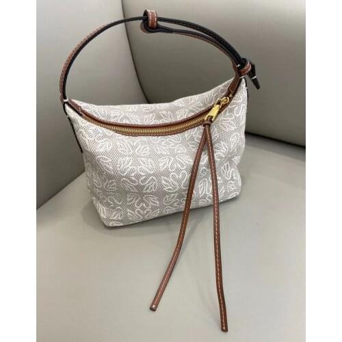 Women Fashion Embroidery Canvas Shoulder Bag Girls Daily And Tourist Practical Underarm Bag Vintage Style Cross Shoulder Bag