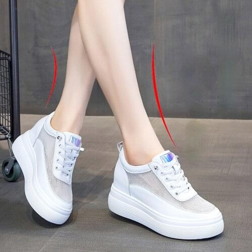 Low Top Sneakers Sport Shoes Woman Platform Wedge Sneakers Womens Shoes Womens Chunky Trainers Zapato Lujo Mujer