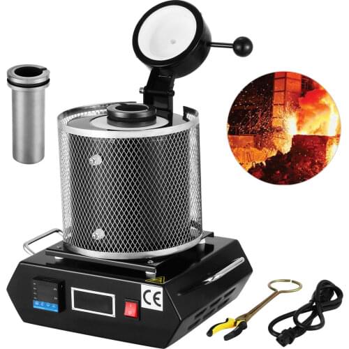 1KG Melting Furnace Gold Muffle Furnace Graphite Crucible 220V 1100 ℃ Automatic