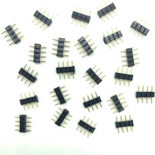 10pcs/Lot 4 Pin 5pin Splitter Cable LED Strip Connector For connection 2835 5050 RGB LED Light Strips Terminals connector needle