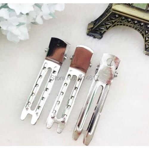 30pcs Wholesale 45x9mm Silver Prong Metal Hair Alligator Clip DIY Craft