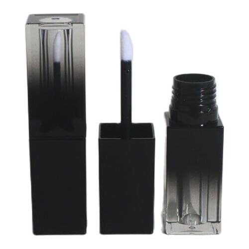 4.5ML 50pcs/lot Square Shape Empty Lip Gloss Tube DIY Black Gradient Lipstick Container, New Arrival Gradient Lip Gloss Tube