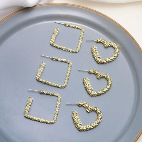 4pcs European and American creative love inlaid pearls niche stud earrings for women cold wind earrings diy jewelry accessories