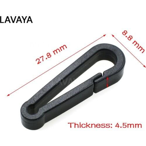 5pcs Gloves Hook Plastic Buckles Snap Hook Used For Shower Curtains Black