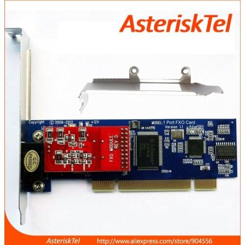 X100P Analog Asterisk Card with 1 FXO FXS Port , Supports Asterisk Elastix Freepbx Dahdi