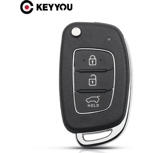 KEYYOU New Car Key For Hyundai Solaris IX35 IX45 ELANTRA Santa Fe HB20 Verna Auto Key Case Flip Remote Key Shell Fob 3 Buttons