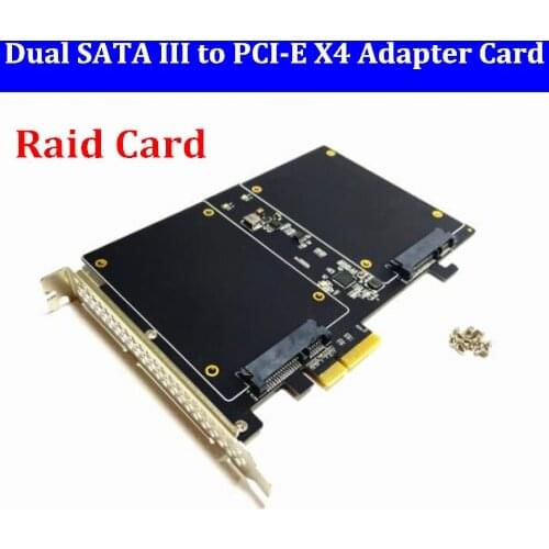 1PCS/LOT DEBROGLIE DB-23561 Dual SATA III to PCI-E X1 Expansion adapter card for Mac Pro 3.1-5.1 OSX10.8-10.14