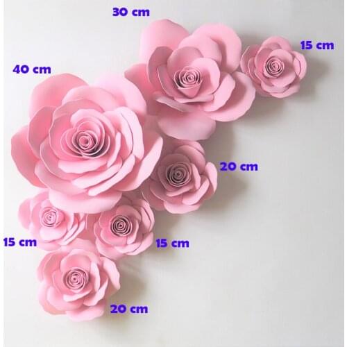 DIY Artificial Flowers Fleurs Artificielles Backdrop Giant Foam Paper Flowers 7PCS For Wedding Party Decoration Living Room