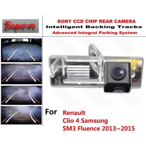 For Renault Clio 4 Samsung SM3 Fluence 03~05 CCD Car Backup Parking Camera Intelligent Tracks Dynamic Guidance Rear ViewCamera