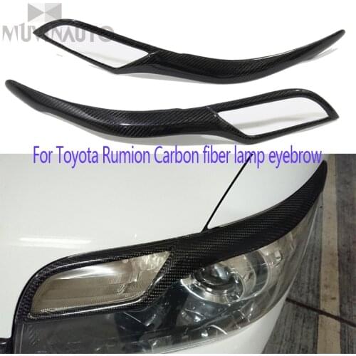For Toyota Rumion Carbon fiber Eyebrows Rumion Eyebrows Lamp eyebrow For Toyota Rumion Refit Carbon fiber Headlight decoration