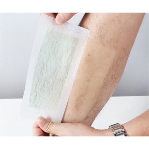 40pcs Professional Hair Removal Wax Strips Double Sided Natural Beeswax Paper For Leg Face Body Silky Beauty Depilation Tool