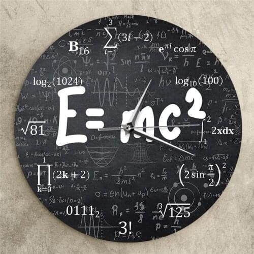 Home Living Room Decoration Mathematics Math Algebra Blackboard Wall Clock Vintage Clock Creative Gift Kids Teacher Wall Decor