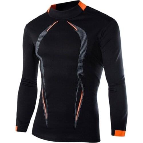 Sports T-shirt Mens European American Mens Long-sleeved Tight-fitting Stretch Quick-drying Clothes Cycling Clothes Men