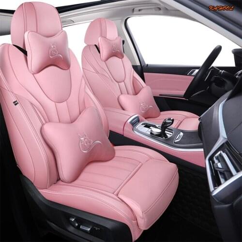 KAHOOL Custom Leather car seat covers For BMW 7 Series F01 F02 F03 F04 G11 G12 E65/66 X1 E84 F48 F49 Automobiles Seat Covers