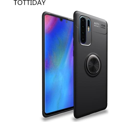 Magnetic Ring Stand Case For Huawei P30 P30 PRO Luxury Full Cover Case Shockproof Car Phone Holder for HUAWEI P30 Pro TOTTIDAY