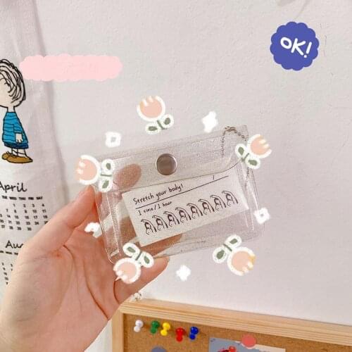 Mini Simple Glitter Transparent Coin Bag Creative Wallet Portable Card Purse Chic Women PVC Loose Change Hasp Waterproof Bags