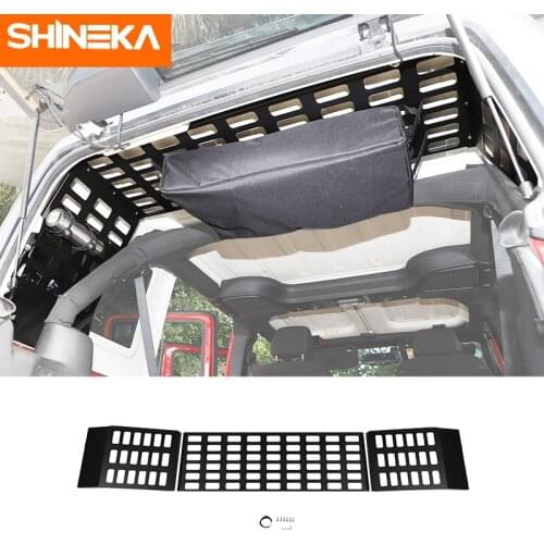 SHINEKA Car Trunk Expansion Storage Racks Cargo Luggage Multifunction Shelf 4 Doors Accessories For Jeep Wrangler JK 2007-2017