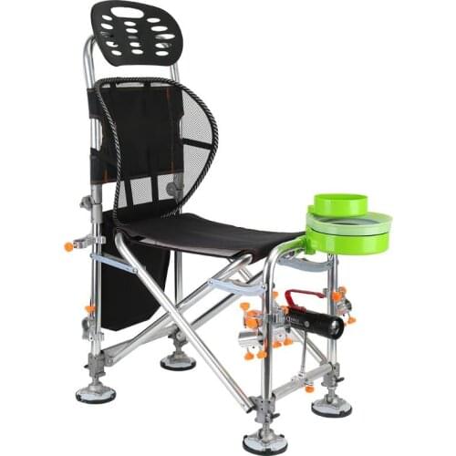 Multifunctional fishing chair folding fishing seat aluminum alloy thickened fishing chair