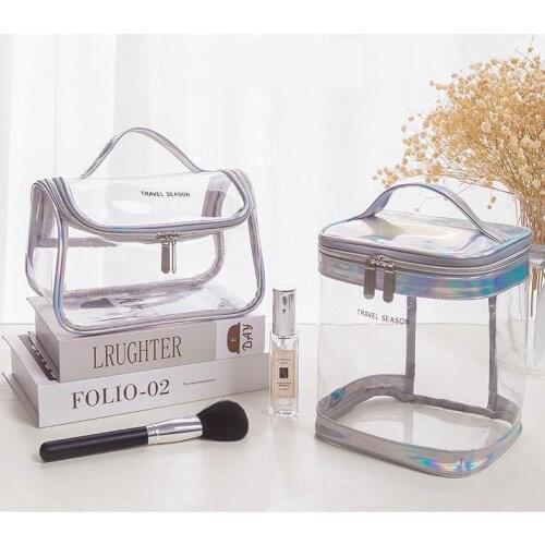 Fashion Womens Transparent Bag Cosmetic Box Makeup Bag Kosmetyczka Make Up Bag Toiletry Bag Travel Organizer Maleta Maquiagem