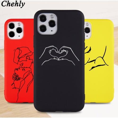 Sweet kissing Phone Case for IPhone 6s 7 8 11 12 Mini Plus Pro X XS MAX XR SE Cute Cases Soft Silicone Fitted Accessories Covers