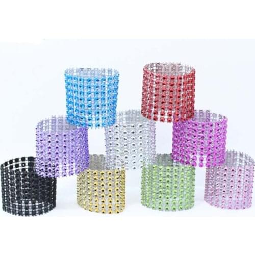 Wholesale 1000pcs/set Napkin Rings for Table Wedding Decoration Rhinestone Napkin Rings Holder Wedding supplies home decoration