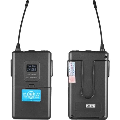 Professional 4 Channel UHF Wireless Microphone System 4 Mic 1 Wireless Receiver LCD Display for Karaoke Family Party Performance