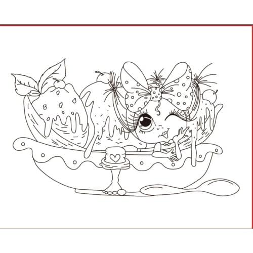 10x6 Girl in the bathtub Transparent Clear Stamps Silicone Seals for DIY scrapbooking photo album Card Making