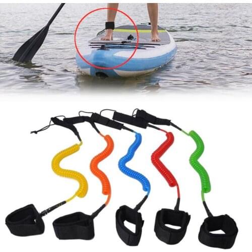 Adjustable TPU Wrist Coil Leash Surf Board Coiled Cord SUP Bodyboard 11FT 7MM Safety Water Sports Surfing Accessory