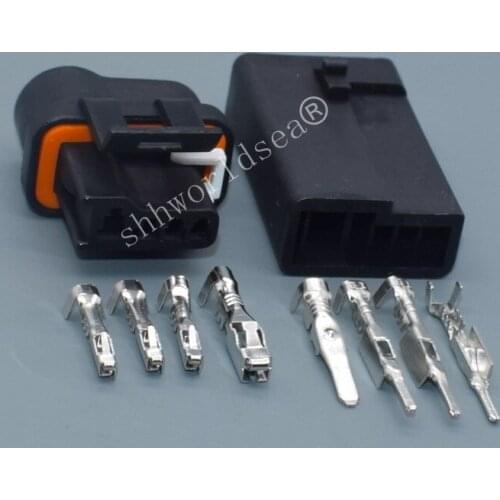 Shhworldsea 4pin 1.5mm Car Waterproof Electric Black Female Male Automotive Wire Cable Connector Plug 12124898