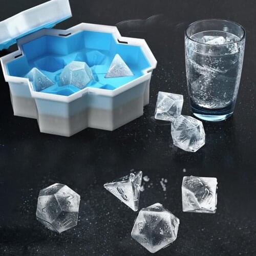 Ice Cube Tray Silicone Ice Cube Mold for Freezer Dice-Shaped Flexible Ice Cube Maker for Whiskey Cocktail Mixed Drinks