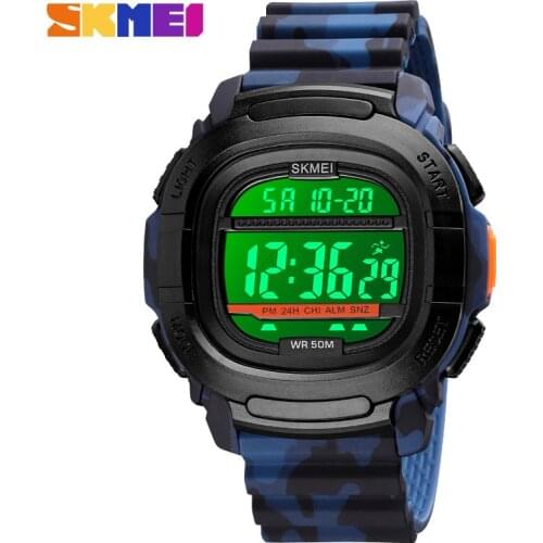 SKMEI Mens Watch LED Display Digital Watch Military Sports Watches Stopwatch Countdown Male Electronic Clock Relogio Masculino