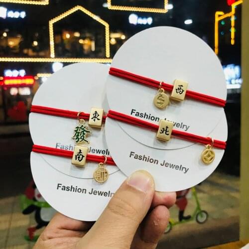Chinease Style New Arrive Hot Selling 3d Hair Band Lucky Moral Alloied Letters Hair Rope Hair Rings Lovely Hair Accessories