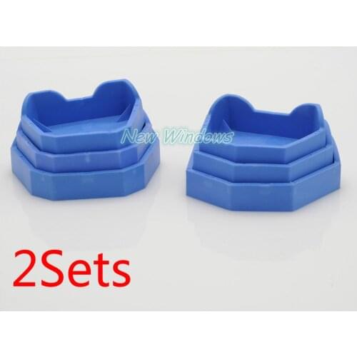Dental Model Former Base Molds with notches for Dentist Clinic Teeth 2Sets/12Pcs