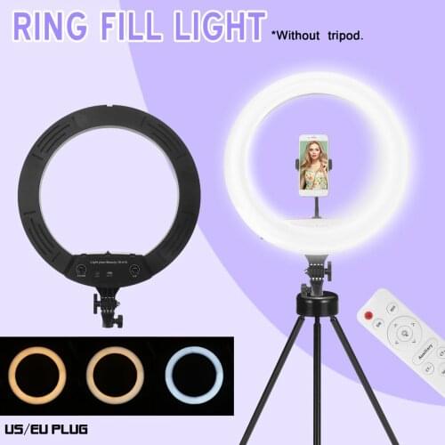 18 inch Selfie Ring Light Photography Led with Phone Holder Ring Lamp with Selfie Stick USB for Makeup Youtube Live Studio EU