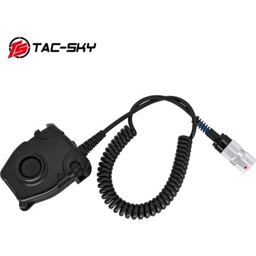 TAC-SKY Military Adapter Tactical PTT For AN/PRC 148152 Virtual Case Walkie-Talkie Model, Spring Wire 6-Pin PRC PTT