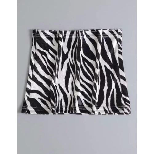 Slim Navel Printing Wrapped In Summer 2021, New Sexy Animal Pattern, Short Backless Tube Top Female DLDD538