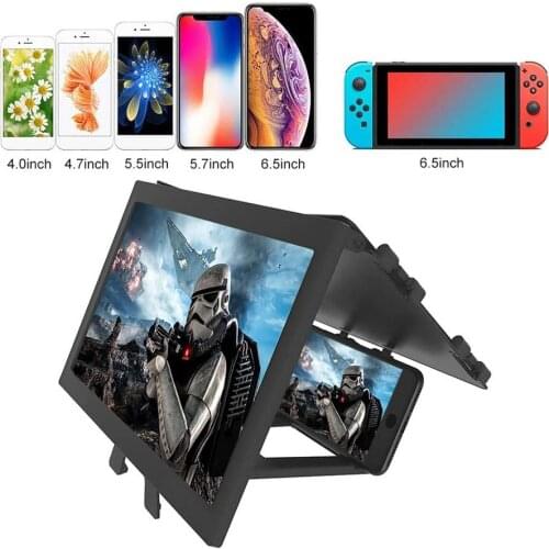 3D Tablet Phone Screen 12-inch Magnifier Eyes Protection Display Video Screen Amplifier Enlarged Expander Stand