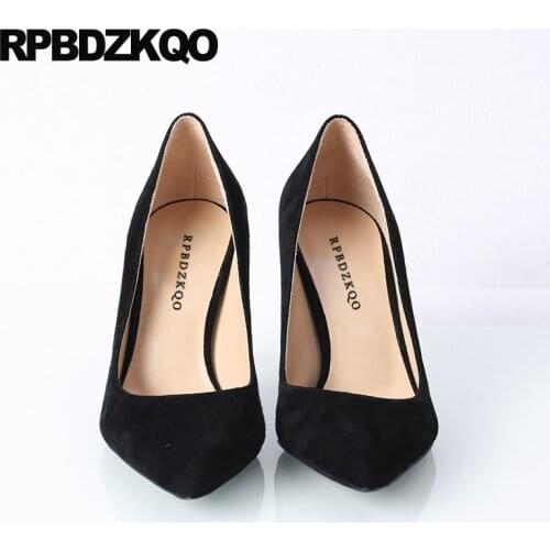 Scarpin High Heels Wine Red Sheepskin Shoes Women Suede Pumps Super Black Slip On Quality Ultra Stiletto Extreme Pointed Toe