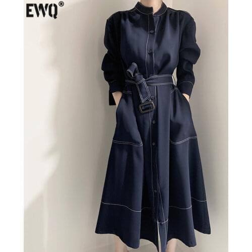 [EWQ] 2021 Spring New Long Sleeve Simple And Fashionable Ladies Coat Plus Size Casual Ladies Trendy Clothing Womens Windbreaker