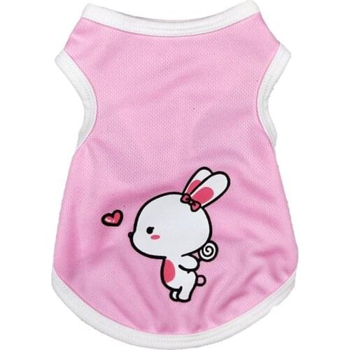 Dog Vest Cartoon Printing Round Neck Apparel Two-legged Puppy Pullover T-Shirt for Summer