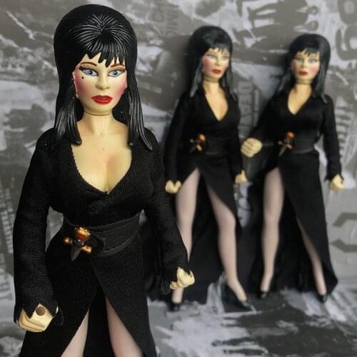 1pc Original 19cm Retro Vintage Toy Horror Movies: Elvira Action Figure Collectible Model Loose Toy No Box