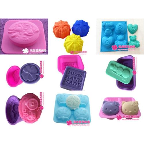 1pcs Silicone mold small soap moulds series baking tools cake DIY cartoon animal flower love kitchen tools