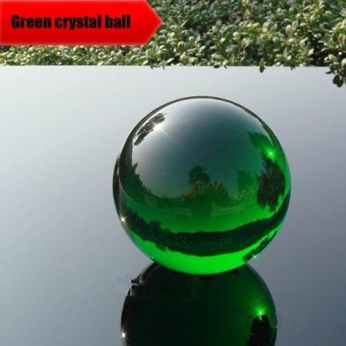 35mm Transparent Green Crystal Ball Lucky Rainbow Photo Crystal Ball Glass Ball Crystal Ball Photography Ball Divination Ball
