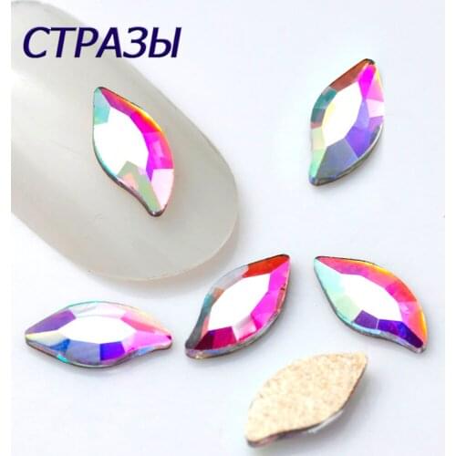 NO Hotfix 100pcs A2566 4x8mm Crystal 3D Nail Art Tips Rhinestone Decoration For Nail Tools For Nail Art Garment Decorations