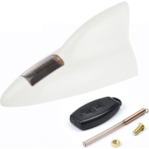 Car Shark Fin Antenna Base Cover Aerial Trim with Remote Control Solar Light 1XCF