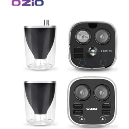 Oshur cup type car charger one tow two car mobile phone filled with multi-function Bluetooth cigarette lighte