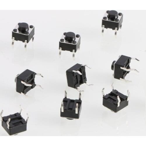 Free shipping 1000pcs 6x6x4.3mm Tactile Switch,Square Knobs,tact switch, touch switch 6*6*4.3