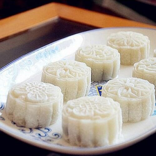 50g Mooncake Mold 6pcs Flower Pattern Stamps Hand Press Moon Cake Pastry Mould