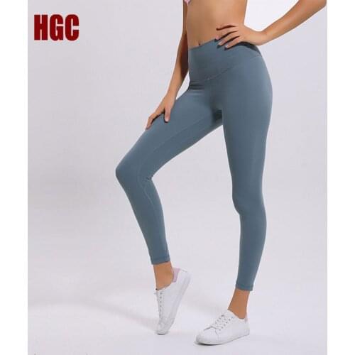 HGC Yoga Pants Women Squat Proof Fitness Sports Leggings High Waist Gym Bottoms Butt Lifting Running Workout Nylon Sexy Tights