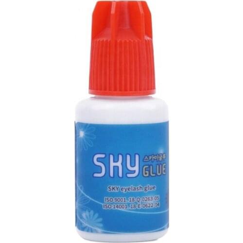 S+ Sky Red Cap Eyelash Extension Glue 1-2S Dry Long Lasting Black Eyelash Latex Grafting Strong Adhesive False Lashes Sticky Gel